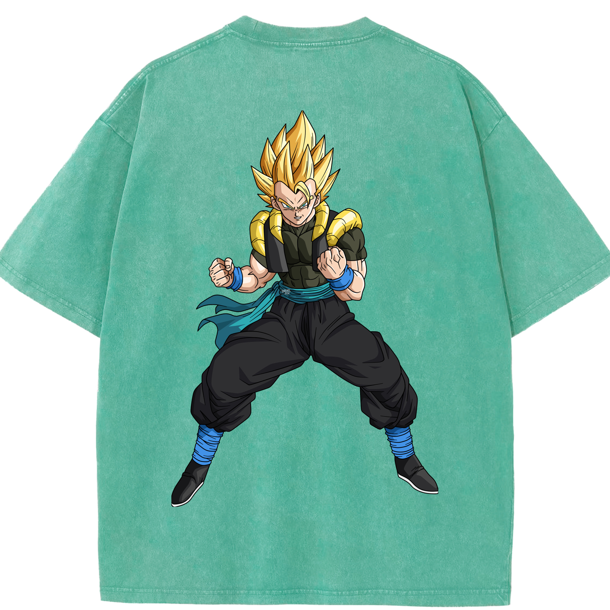（画像用） ドラゴンボール ベジータ四世（Bejīta Yonsei）DRAGON BALL Vegeta IV 綿100% ヴィンテージ風 半袖Tシャツ（背面プリント）